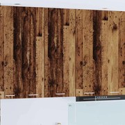 vidaXL Κρεμαστό ντουλάπι με πόρτα Riga Παλιό Ξύλο 40 x 31 x 100 εκ.