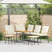 vidaXL Σετ Καναπέ Κήπου 4 pcs Φυσικό συνθετικό ρατάν