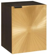 vidaXL Ντουλάπι Μπάνιου με ράφι Μαύρο και Χρυσό 38 x 33 x 48 εκ