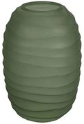 Βάζο Γυάλινο Ριγέ 013.783958 15x22,5cm Green Glass