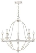 Πολυέλαιος Κρεμαστό Φωτιστικό 5xE14 Bradbury Elstead Lighting-QZ-BRADBURY5-AWH-Λευκό QZ-BRADBURY5-AWH