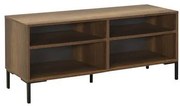Έπιπλο τηλεόρασης σε χρώμα καρυδί/μαύρο 120x43x53 100-02845
