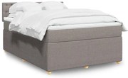 vidaXL Κρεβάτι Boxspring με Στρώμα Taupe 160x200 εκ. Υφασμάτινο