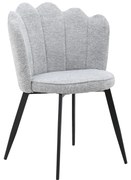 Intrahome Καρέκλα Rosalia Intrahome γκρι ύφασμα-πόδι μαύρο μέταλλο 57x52x80εκ | SKU: INTRAPA-375111136