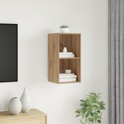 vidaXL Τοίχου Ντουλάπι Τηλεόρασης artisan δρυς 37 x 37 x 72 εκ