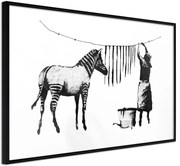 Αφίσα - Banksy: Washing Zebra Stripes - 60x40 - Μαύρο - Χωρίς πασπαρτού