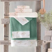 Πετσέτες Fern Σε Κουτί (Σετ 3τμχ) Ecru Ρυθμός Σετ Πετσέτες 70x140cm 100% Cotton Foam