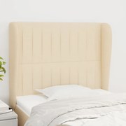 Κεφαλάρι με Πτερύγια Κρεμ 103x23x118/128 εκ. Υφασμάτινο 3118189