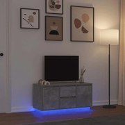 Έπιπλο Τηλεόρασης με LED Γκρι Σκυροδέματος 100x41x50 εκ. - Γκρι