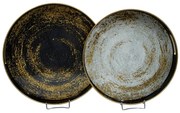 Δίσκος Σερβιρίσματος Σετ 2τμχ Polyester Χρυσός Φ37,5x4,5εκ.- Φ35x3,5εκ. Royal Art INX4/025