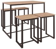 Σετ Μπαρ 5Τμχ Henry Dark Brown/Sonoma ΕΜ9795,1 4 Θέσεων