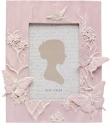 Κορνίζα Butterfly Pink Πολυρεσίνη Ροζ 10x15εκ. - Ροζ
