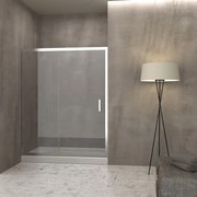 Καμπίνα 100xH200cm 1 Σταθερό-1 Συρόμενο Προφίλ Χρωμέ,Κρύσταλλο 6mm Clear Nanotechnology Orabella Energy Easy Fix 30686