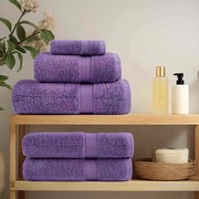 vidaXL Πετσέτες Προσώπου 2 pcs Μοβ Βαμβάκι