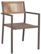 ΠΟΛΥΘΡΟΝΑ ΑΛΟΥΜΙΝΙΟΥ HM5891.03 ΣΑΜΠΑΝΙΖΕ ΣΚΕΛΕΤΟΣ&amp;TEXTLINE- RATTAN 56x60x81,5Υ εκ.