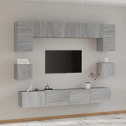 vidaXL Σετ Επίπλων Τηλεόρασης 8 Τεμ. Γκρι Sonoma Επεξεργασμένο Ξύλο