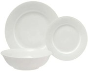 Σερβίτσιο Πιάτα Φαγητού European Rim White Basics (Σετ 12Τμχ) WBA0142 White Maxwell&amp;Williams 12 τμχ Porcelain