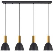 Φωτιστικό Οροφής - Ράγα Adept Tube 77-8644 85x16x300cm 4xE27 60W Black-Gold Homelighting