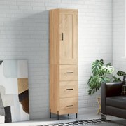 vidaXL Μπουφές Sonoma δρυς 34,5 x 34 x 180 εκ. από Επεξεργασμένο Ξύλο