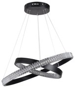 Φωτιστικό Οροφής Diamond Duo 61150-DECO Led 75W Φ40x60cm Black GloboStar