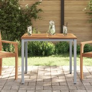 vidaXL τραπέζι κήπου  90x90x75 εκ από ακακία και μέταλλο