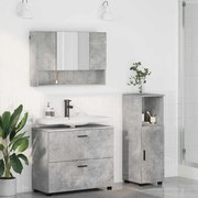 vidaXL Σετ Επίπλων Μπάνιου 3 pcs Γκρι σκυροδέματος 76,5 x 35 x 64 εκ