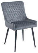 VANESA GREY VELVET ΥΦΑΣΜΑ ΚΑΡΕΚΛΑ ΜΕΤΑΛΛΙΚΗ - (52X55X48-85εκ.), Χρώμα: GREY - ZITA PLUS