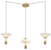 Κρεμαστό Φωτιστικό Οροφής 100cm LED 28W IP20 3000K Zambelis-23201-Χρυσό 23201