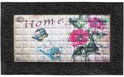 Πατάκι Εισόδου Venga 002 Home Flowers 45X75cm Black-Multi Sdim 45X75