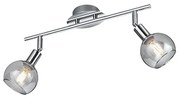 Σποτ Δίφωτη Ράγα 2xE14 L40cm Chrome Trio Lighting Brest R80592006