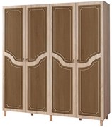 Ντουλάπα Τετράφυλλη Imaj 863SPH4228 180x52x192cm Oak-Brown Τετράφυλλη