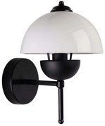Φωτιστικό Τοίχου - Απλίκα 534LUN6842 20x24x32cm 1xE27 40W White-Black Opviq