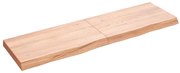 Ράφι Τοίχου Ανοιχτό Καφέ 140x40x(2-6)εκ. Επεξ. Μασίφ Ξύλο Δρυός 363703