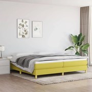 vidaXL Κρεβάτι Boxspring με Στρώμα Πράσινο 200x200 εκ. Υφασμάτινο