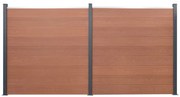 vidaXL Σετ Πάνελ Περίφραξης Καφέ 353x186 εκ. από WPC