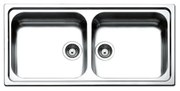 Apell Linear 8540 Ανοξείδωτος Λείος Ένθετος Νεροχύτης Με 2 Γούρνες 100x50 cm