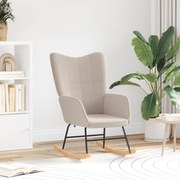 vidaXL Χαλαρωτική Καρέκλα Ανοιχτό Γκρι Με Τζαμάκι Όμοιο Με Μαλλί