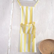 Ποδιά Ολόσωμη Oia White-Yellow Ρυθμός 60x85cm 100% Βαμβάκι