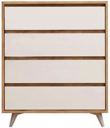 Συρταριέρα Suvera 811MDD3408 70x40x86cm Oak-White