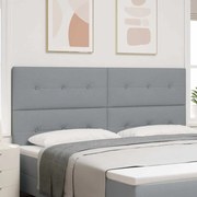 vidaXL Κεφαλάρι με κεφαλάρι Ανοιχτό γκρι 200 cm ύφασμα