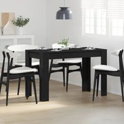 Τραπεζαρία Μαύρο Δρυς 120 x 60 x 76 εκ. από Επεξεργασμένο Ξύλο - Μαύρο