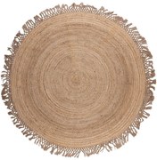 Χαλί Jute Rug BRD 964 Natural-Brown Βιοκαρπέτ 150X150cm Round