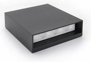 Adeleq Led Φωτιστικό Pc Τετράγωνο Διπλής Κατεύθυνσης 6W 3000Κ Ip65 Γραφίτης 9-9631