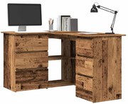 Γωνιακό γραφείο vidaXL Παλιό ξύλο 145x100x76 cm Κατασκευασμένο ξύλο