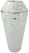 Βάζο Κρακελέ 15-00-22959 Φ19x40cm Silver-White Marhome Ceramic