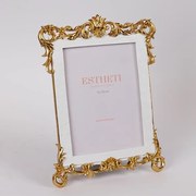 Κορνίζα Polyresin Λευκή-Χρυσή 15x20εκ. ESTHETI 756-12202