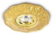 Φωτιστικό Σποτ Χωνευτό Γύψινο Ø140 x H135 mm 1xGU10 IP20 Ideal Lux Polka FI Gold 115610