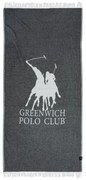 Πετσέτα Θαλάσσης - Παρεό 3905 85x170 Black-Ivory Greenwich Polo Club Θαλάσσης 85x170cm Μουσελίνα