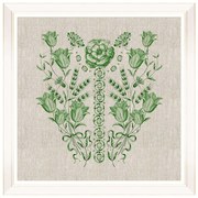 Κάδρο Embroidery Folk II FA13255 70x70cm Green MindTheGap Τετράγωνοι Ξύλο