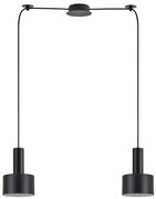 Κρεμαστό Φωτιστικό Οροφής 2xE27 Μαύρο Adept Tube 77-8543 Homelighting-77-8543-Μαύρο 77-8543